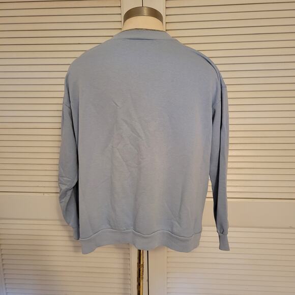 Vintage 80s Puppy Graphic Sweatshirt Carol Reed Blue Oversized M L - Picture 5 of 8